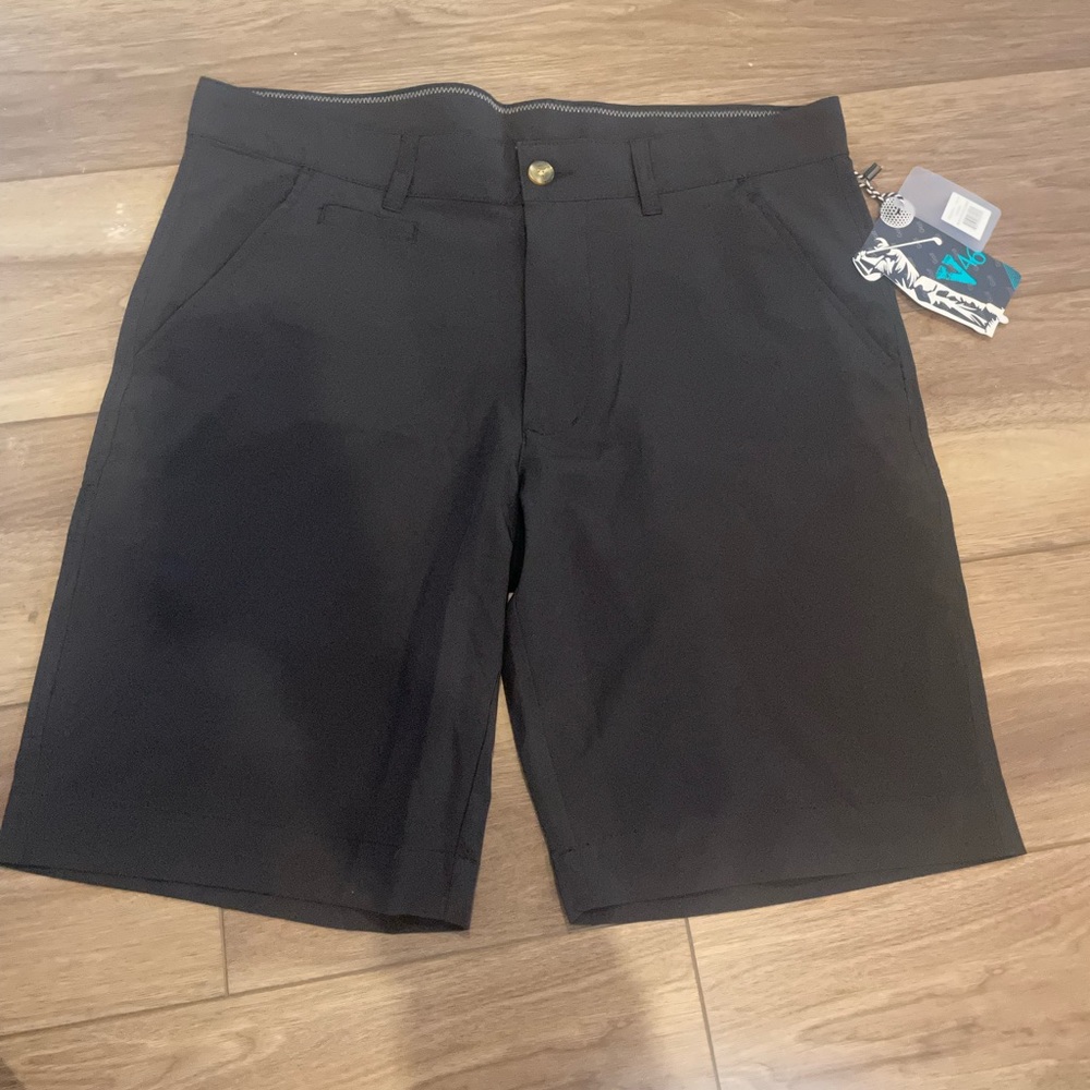 V46 Black Golf Shorts